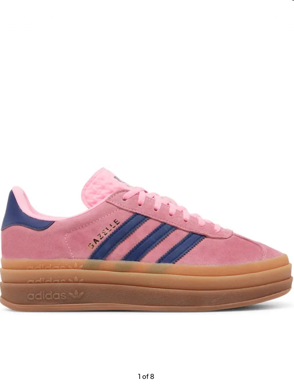 adidas Women's Gazelle Bold Pink with Navy and Gum Sole
